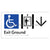 Exit Level Ground Via Lift w/ Large Arrow