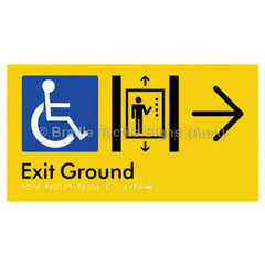 Exit Level Ground Via Lift w/ Large Arrow