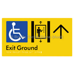 Exit Level Ground Via Lift w/ Large Arrow