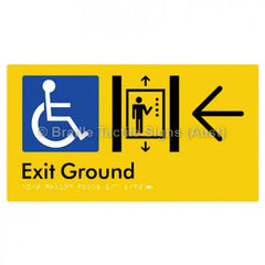 Exit Level Ground Via Lift w/ Large Arrow
