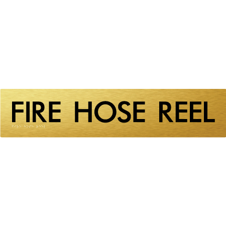 Braille Sign FIRE HOSE REEL - Braille Tactile Signs Aust. - BTS57-aliG - Custom Signs - Fast Shipping - High Quality - Australian Made & Owned