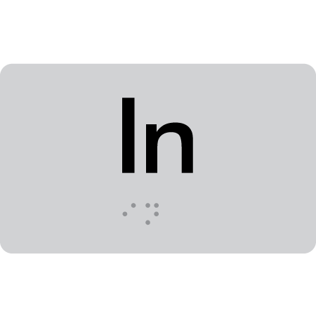 Braille Sign In - Braille Tactile Signs Aust. - BTS16-slv - Custom Signs - Fast Shipping - High Quality - Australian Made & Owned