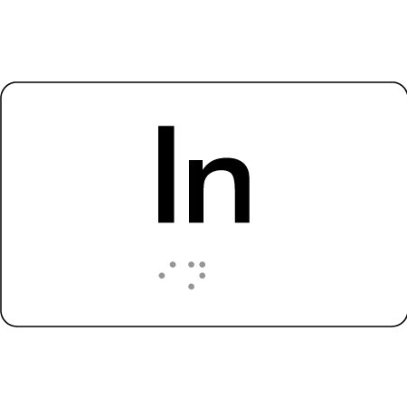 Braille Sign In - Braille Tactile Signs Aust. - BTS16-wht - Custom Signs - Fast Shipping - High Quality - Australian Made & Owned