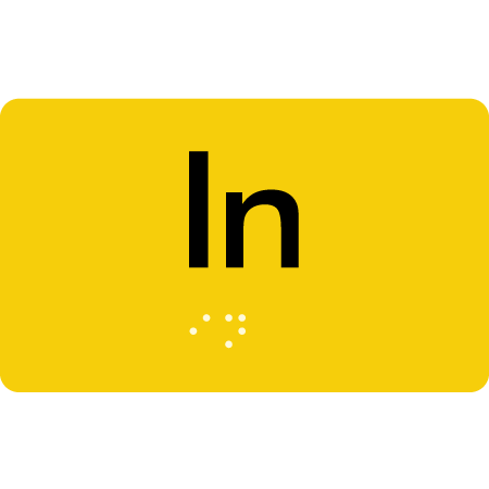 Braille Sign In - Braille Tactile Signs Aust. - BTS16-yel - Custom Signs - Fast Shipping - High Quality - Australian Made & Owned