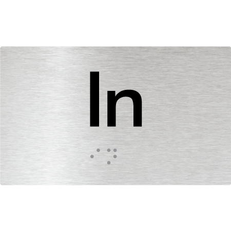Braille Sign In - Braille Tactile Signs Aust. - BTS16-aliB - Custom Signs - Fast Shipping - High Quality - Australian Made & Owned