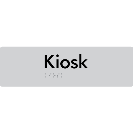 Braille Sign Kiosk - Braille Tactile Signs Aust. - BTS422-slv - Custom Signs - Fast Shipping - High Quality - Australian Made & Owned