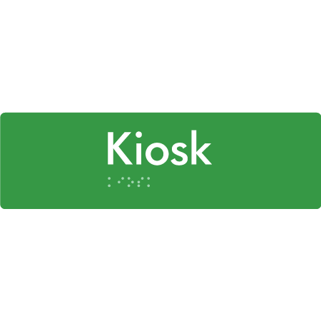 Braille Sign Kiosk - Braille Tactile Signs Aust. - BTS422-grn - Custom Signs - Fast Shipping - High Quality - Australian Made & Owned