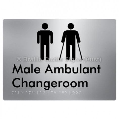 Male Ambulant Changeroom - Braille Tactile Signs (Aust) - BTS314-aliS - Fully Custom Signs - Fast Shipping - High Quality