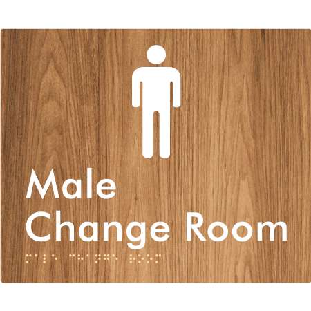 Braille Sign Male Change Room - Braille Tactile Signs Aust. - BTS10n-wdg - Custom Signs - Fast Shipping - High Quality - Australian Made & Owned