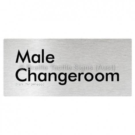 Male Changeroom - Braille Tactile Signs (Aust) - BTS51-aliB - Fully Custom Signs - Fast Shipping - High Quality