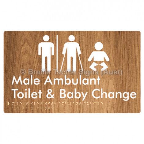 Male Toilet with Ambulant Cubicle and Baby Change w/ Air Lock - Braille Tactile Signs (Aust) - BTS359-AL-wdg - Fully Custom Signs - Fast Shipping - High Quality
