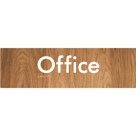 Braille Sign Office - Braille Tactile Signs Aust. - BTS124-wdg - Custom Signs - Fast Shipping - High Quality - Australian Made & Owned