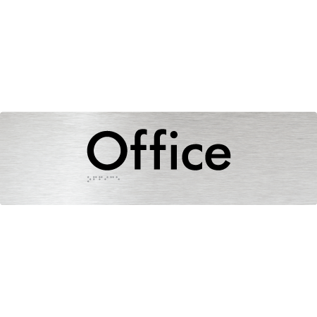 Braille Sign Office - Braille Tactile Signs Aust. - BTS124-aliB - Custom Signs - Fast Shipping - High Quality - Australian Made & Owned