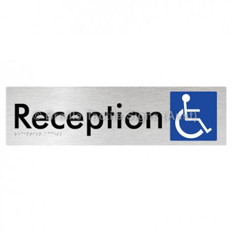 Braille Sign Reception Access - Braille Tactile Signs (Aust) - BTS167-aliB - Fully Custom Signs - Fast Shipping - High Quality - Australian Made & Owned