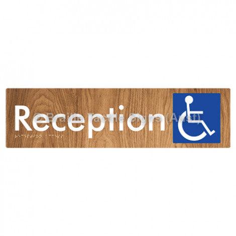 Braille Sign Reception Access - Braille Tactile Signs (Aust) - BTS167-wdg - Fully Custom Signs - Fast Shipping - High Quality - Australian Made & Owned