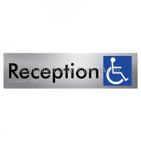 Braille Sign Reception Access - Braille Tactile Signs (Aust) - BTS167-aliS - Fully Custom Signs - Fast Shipping - High Quality - Australian Made & Owned