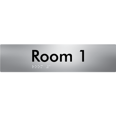 Braille Sign Room 1 - Braille Tactile Signs Aust. - BTS248-01-aliS - Custom Signs - Fast Shipping - High Quality - Australian Made & Owned