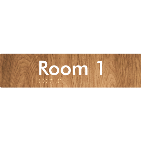 Braille Sign Room 1 - Braille Tactile Signs Aust. - BTS248-01-wdg - Custom Signs - Fast Shipping - High Quality - Australian Made & Owned