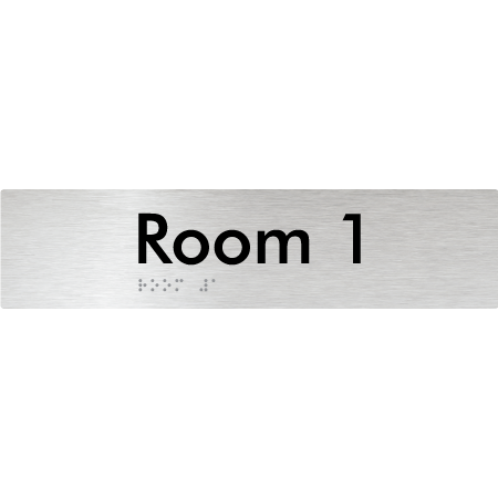 Braille Sign Room 1 - Braille Tactile Signs Aust. - BTS248-01-aliB - Custom Signs - Fast Shipping - High Quality - Australian Made & Owned