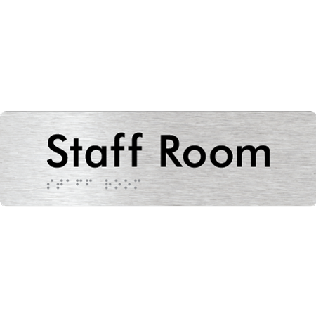 Braille Sign Staff Room - Braille Tactile Signs Aust. - BTS436-aliB - Custom Signs - Fast Shipping - High Quality - Australian Made & Owned