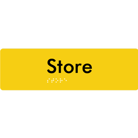 Braille Sign Store - Braille Tactile Signs Aust. - BTS433-yel - Custom Signs - Fast Shipping - High Quality - Australian Made & Owned