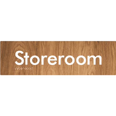 Braille Sign Storeroom - Braille Tactile Signs Aust. - BTS48-wdg - Custom Signs - Fast Shipping - High Quality - Australian Made & Owned