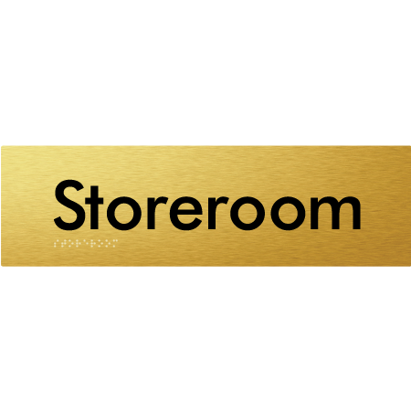 Braille Sign Storeroom - Braille Tactile Signs Aust. - BTS48-aliG - Custom Signs - Fast Shipping - High Quality - Australian Made & Owned