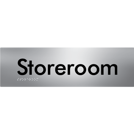 Braille Sign Storeroom - Braille Tactile Signs Aust. - BTS48-aliS - Custom Signs - Fast Shipping - High Quality - Australian Made & Owned