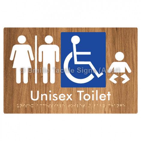 Braille Sign Unisex Accessible Toilet / Baby Change w/ Air Lock - Braille Tactile Signs (Aust) - BTS181-AL-wdg - Fully Custom Signs - Fast Shipping - High Quality - Australian Made & Owned