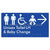 Unisex Accessible Toilet LH and Baby Change w/ Large Arrow: