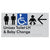 Unisex Accessible Toilet LH and Baby Change w/ Large Arrow: