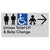 Unisex Accessible Toilet LH and Baby Change w/ Large Arrow:
