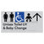 Unisex Accessible Toilet LH and Baby Change w/ Large Arrow: