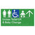 Unisex Accessible Toilet LH and Baby Change w/ Large Arrow: