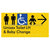 Unisex Accessible Toilet LH and Baby Change w/ Large Arrow: