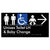 Unisex Accessible Toilet LH and Baby Change w/ Large Arrow: