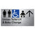 Unisex Accessible Toilet LH and Baby Change w/ Large Arrow: