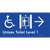 Unisex Accessible Toilet on Level 1 Via Lift w/ Large Arrow