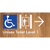 Unisex Accessible Toilet on Level 1 Via Lift w/ Large Arrow