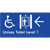 Unisex Accessible Toilet on Level 1 Via Lift w/ Large Arrow