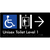 Unisex Accessible Toilet on Level 1 Via Lift w/ Large Arrow