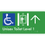 Unisex Accessible Toilet on Level 1 Via Lift w/ Large Arrow