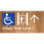 Unisex Accessible Toilet on Level 1 Via Lift w/ Large Arrow