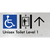 Unisex Accessible Toilet on Level 1 Via Lift w/ Large Arrow