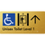 Unisex Accessible Toilet on Level 1 Via Lift w/ Large Arrow