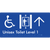 Unisex Accessible Toilet on Level 1 Via Lift w/ Large Arrow