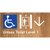 Unisex Accessible Toilet on Level 1 Via Lift w/ Large Arrow
