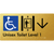 Unisex Accessible Toilet on Level 1 Via Lift w/ Large Arrow