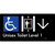Unisex Accessible Toilet on Level 1 Via Lift w/ Large Arrow