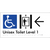 Unisex Accessible Toilet on Level 1 Via Lift w/ Large Arrow